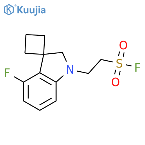 2-{4'-fluoro-1',2'-dihydrospirocyclobutane-1,3'-indole-1'-yl}ethane-1-sulfonyl fluoride structure