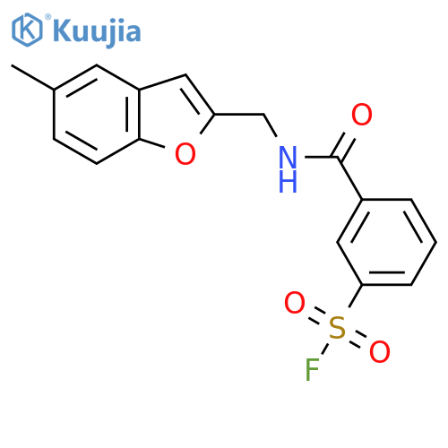 3-{[(5-Methyl-1-benzofuran-2-yl)methyl]carbamoyl}benzene-1-sulfonyl fluoride structure