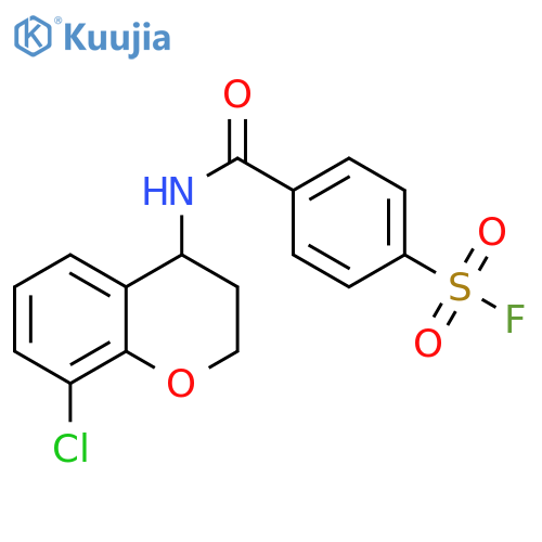 4-[[(8-Chloro-3,4-dihydro-2H-1-benzopyran-4-yl)amino]carbonyl]benzenesulfonyl fluoride structure