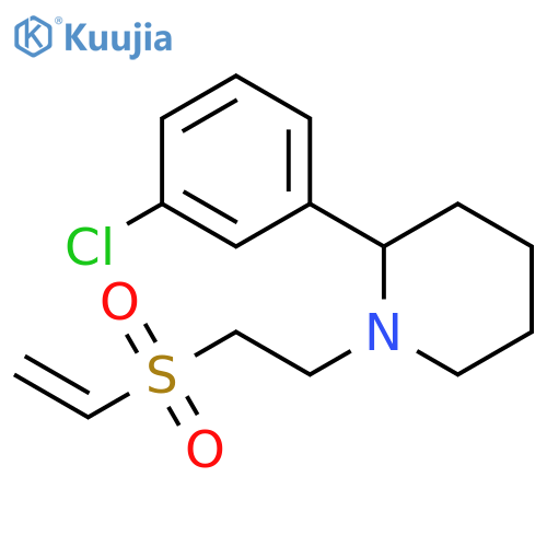 2-(3-chlorophenyl)-1-2-(ethenesulfonyl)ethylpiperidine structure