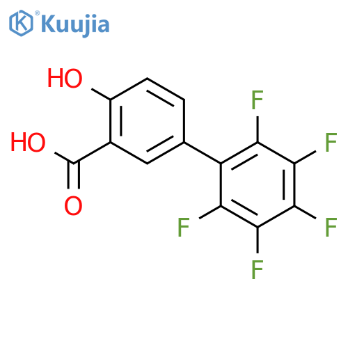 [1,1'-Biphenyl]-3-carboxylic acid, 2',3',4',5',6'-pentafluoro-4-hydroxy- structure