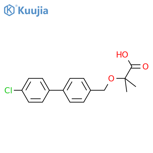 Propanoic acid,2-[(4'-chloro[1,1'-biphenyl]-4-yl)methoxy]-2-methyl- structure