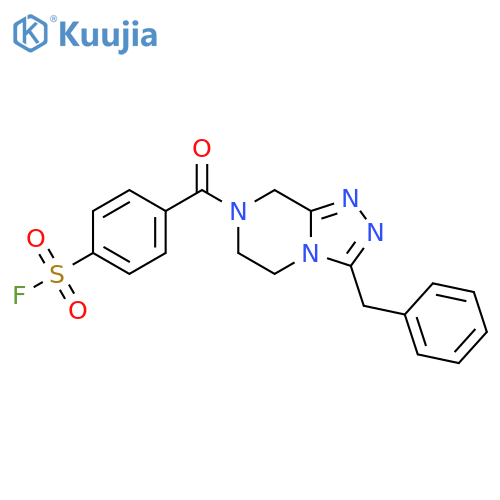 4-{3-benzyl-5H,6H,7H,8H-1,2,4triazolo4,3-apyrazine-7-carbonyl}benzene-1-sulfonyl fluoride structure