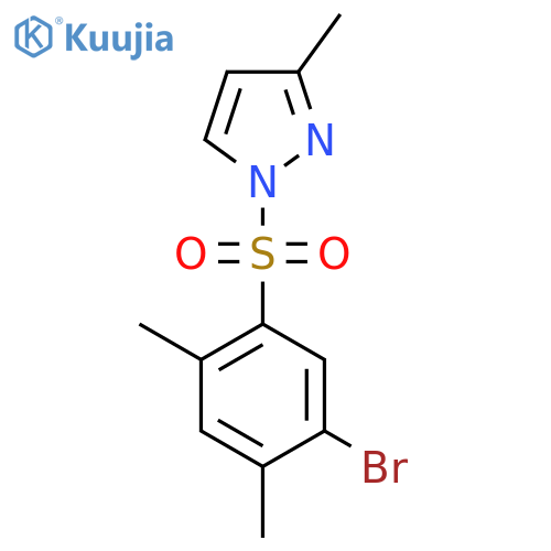 1-(5-bromo-2,4-dimethylbenzenesulfonyl)-3-methyl-1H-pyrazole structure