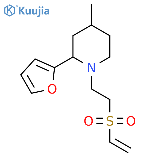 1-2-(ethenesulfonyl)ethyl-2-(furan-2-yl)-4-methylpiperidine structure