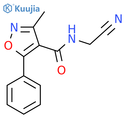 N-(cyanomethyl)-3-methyl-5-phenyl-1,2-oxazole-4-carboxamide structure