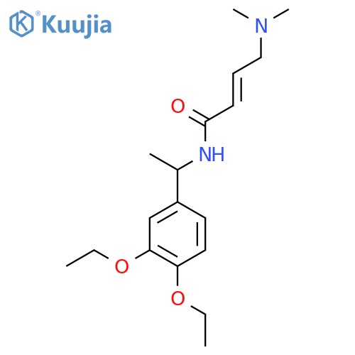 N-[1-(3,4-diethoxyphenyl)ethyl]-4-(dimethylamino)but-2-enamide structure