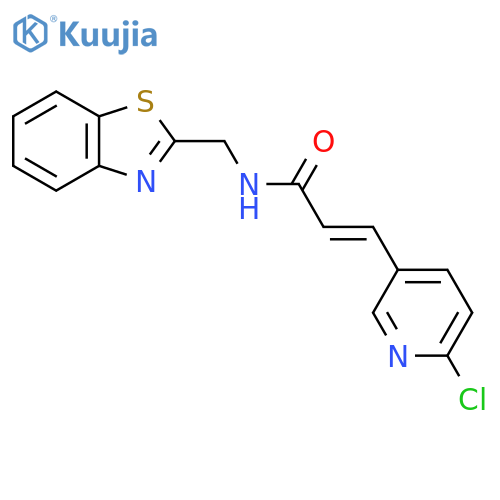 (E)-N-(1,3-Benzothiazol-2-ylmethyl)-3-(6-chloropyridin-3-yl)prop-2-enamide structure