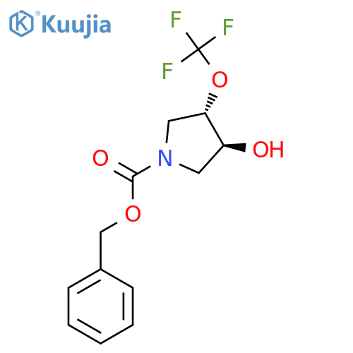 benzyl (3R,4R)-3-hydroxy-4-(trifluoromethoxy)pyrrolidine-1-carboxylate structure