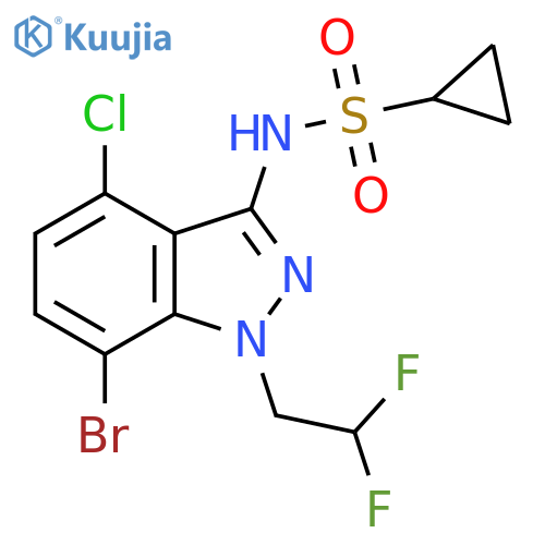 Cyclopropanesulfonamide, N-[7-bromo-4-chloro-1-(2,2-difluoroethyl)-1H-indazol-3-yl]- structure