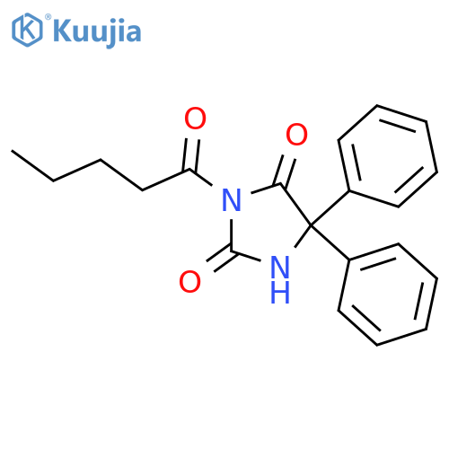 2,4-Imidazolidinedione,1-(1-oxo-2-propylpentyl)-5,5-diphenyl-, sodium salt (1:1) structure