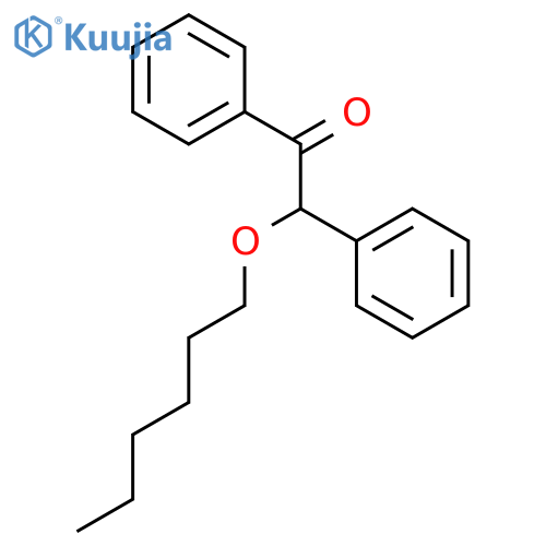 Ethanone,2-(hexyloxy)-1,2-diphenyl- structure