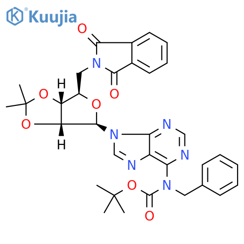N-Benzyl-5-deoxy-2,3-O-(1-methylethylidene)-5-phathalimido-adenosine structure