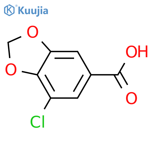 7-chloro-2H-1,3-benzodioxole-5-carboxylic Acid structure
