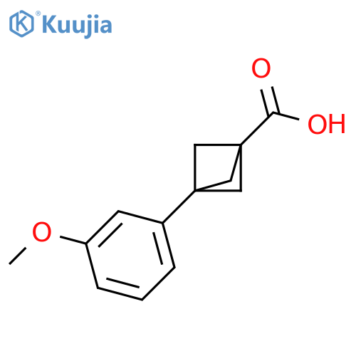 Bicyclo[1.1.1]pentane-1-carboxylic acid, 3-(3-methoxyphenyl)- structure
