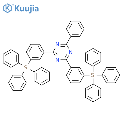 2-PHENYL-4,6-BIS(3-(TRIPHENYLSILYL)PHENYL)-1,3,5-TRIAZINE structure