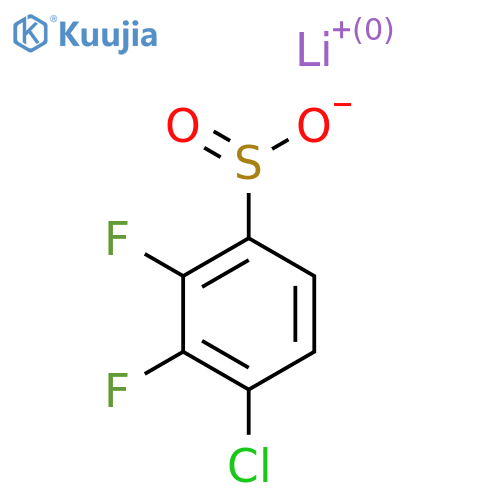 Lithium;4-chloro-2,3-difluorobenzenesulfinate structure