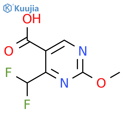 4-(Difluoromethyl)-2-methoxypyrimidine-5-carboxylic acid structure