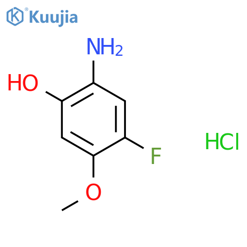 2-Amino-4-fluoro-5-methoxyphenol;hydrochloride structure