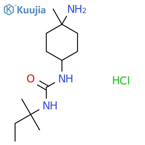 1-(4-Amino-4-methylcyclohexyl)-3-(2-methylbutan-2-yl)urea;hydrochloride structure
