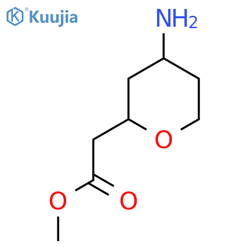 Methyl 2-(4-aminooxan-2-yl)acetate structure