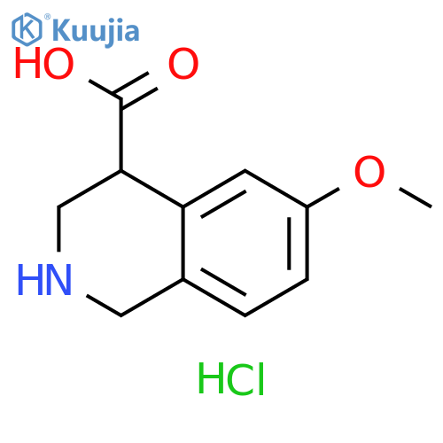 4-Isoquinolinecarboxylic acid, 1,2,3,4-tetrahydro-6-methoxy-, hydrochloride (1:1) structure