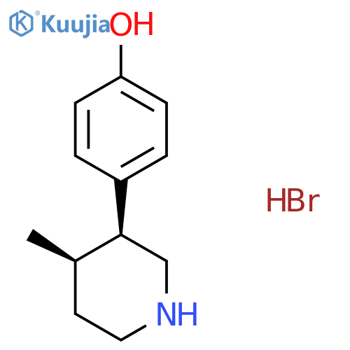 4-[(3S,4R)-4-Methylpiperidin-3-yl]phenol;hydrobromide structure