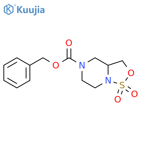Benzyl 1,1-dioxo-3a,4,6,7-tetrahydro-3H-oxathiazolo[3,4-a]pyrazine-5-carboxylate structure