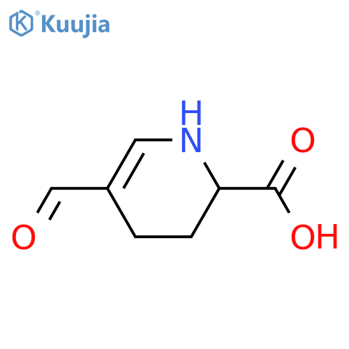 5-Formyl-1,2,3,4-tetrahydropyridine-2-carboxylic acid structure