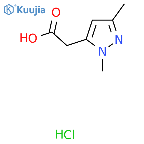 2-(2,5-Dimethylpyrazol-3-yl)acetic acid;hydrochloride structure