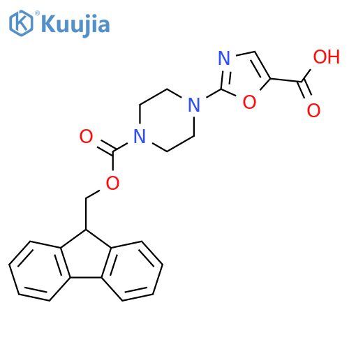 1-(9H-Fluoren-9-ylmethyl) 4-(5-carboxy-2-oxazolyl)-1-piperazinecarboxylate structure
