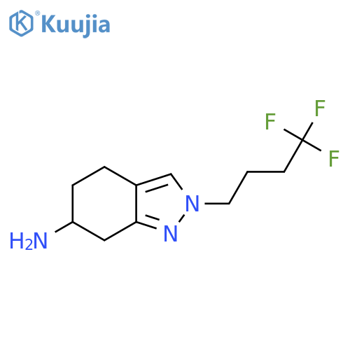 2-(4,4,4-Trifluorobutyl)-4,5,6,7-tetrahydroindazol-6-amine structure