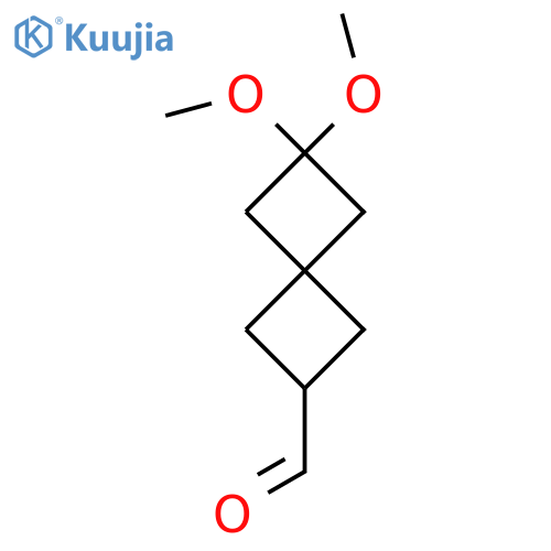 2,2-Dimethoxyspiro[3.3]heptane-6-carbaldehyde structure