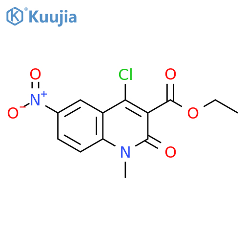Ethyl 4-chloro-1-methyl-6-nitro-2-oxoquinoline-3-carboxylate structure