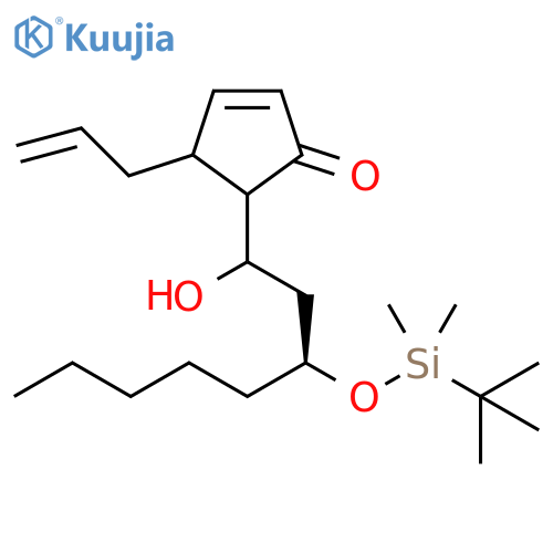 5-[(3S)-3-[[(1,1-Dimethylethyl)dimethylsilyl]oxy]-1-hydroxyoctyl]-4-(2-propen-1-yl)-2-cyclopenten-1-one structure