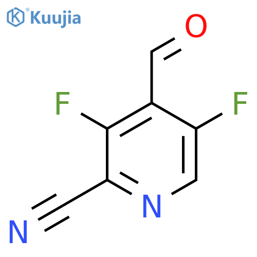 3,5-Difluoro-4-formylpyridine-2-carbonitrile structure
