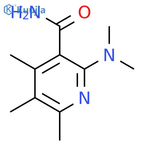 2-(Dimethylamino)-4,5,6-trimethylpyridine-3-carboxamide structure