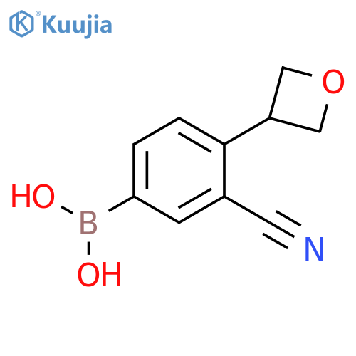 (3-cyano-4-(oxetan-3-yl)phenyl)boronic acid structure