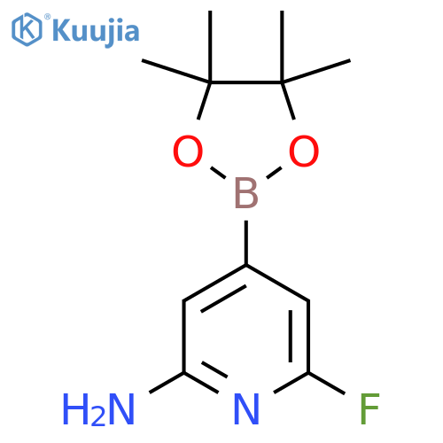 6-Fluoro-4-(4,4,5,5-tetramethyl-1,3,2-dioxaborolan-2-YL)pyridin-2-amine structure