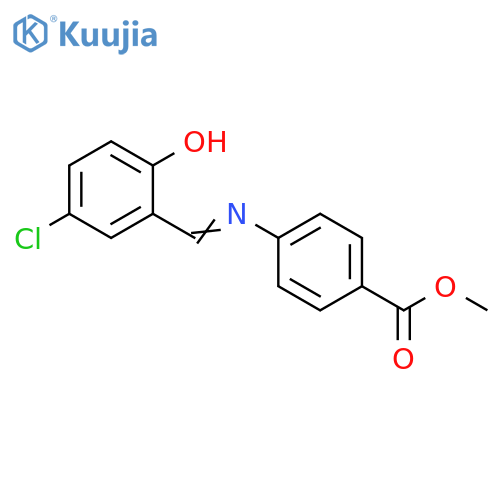 Benzoic acid, 4-[[(5-chloro-2-hydroxyphenyl)methylene]amino]-, methyl ester structure