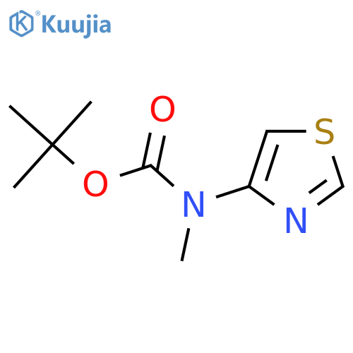 Tert-butyl N-methyl-N-(1,3-thiazol-4-yl)carbamate structure