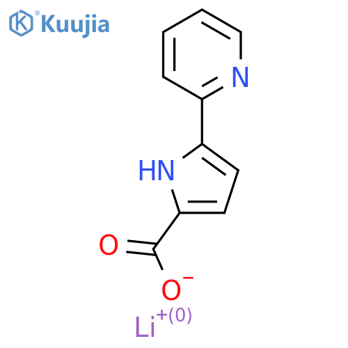lithium(1+) ion 5-(pyridin-2-yl)-1H-pyrrole-2-carboxylate structure