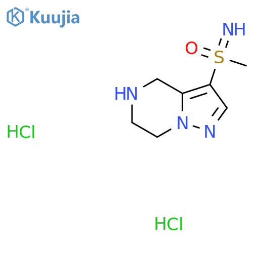 Imino-methyl-oxo-(4,5,6,7-tetrahydropyrazolo[1,5-a]pyrazin-3-yl)-lambda6-sulfane;dihydrochloride structure