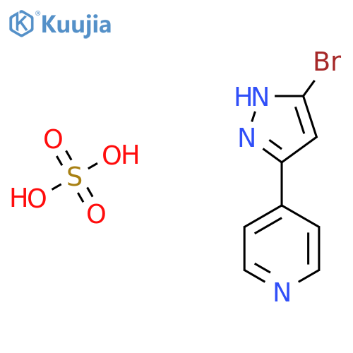 4-(5-Bromo-1H-pyrazol-3-yl)pyridine;sulfuric acid structure