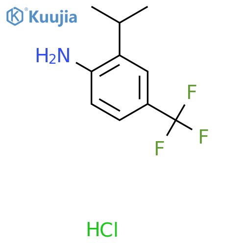2-Propan-2-yl-4-(trifluoromethyl)aniline;hydrochloride structure