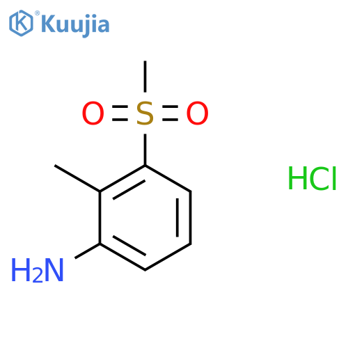 2-Methyl-3-methylsulfonylaniline;hydrochloride structure