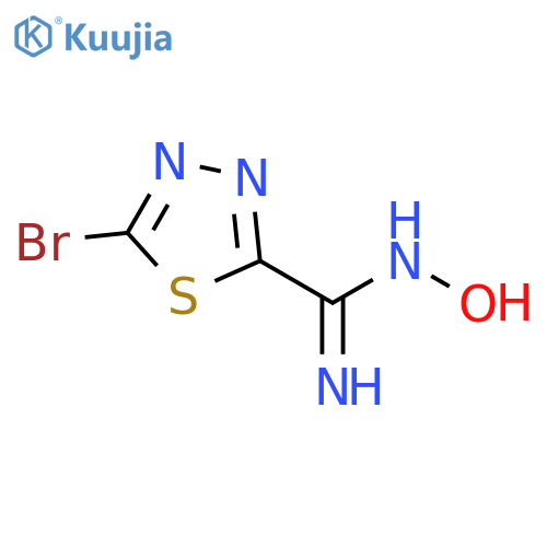 5-Bromo-N-hydroxy-1,3,4-thiadiazole-2-carboximidamide structure