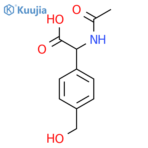 2-Acetamido-2-[4-(hydroxymethyl)phenyl]acetic acid structure