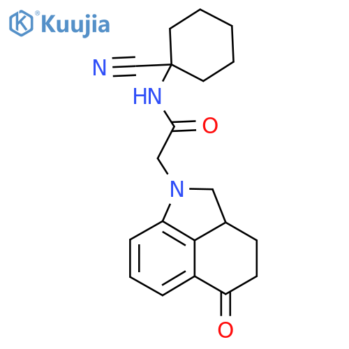 N-(1-Cyanocyclohexyl)-2-(5-oxo-2,2a,3,4-tetrahydrobenzo[cd]indol-1-yl)acetamide structure