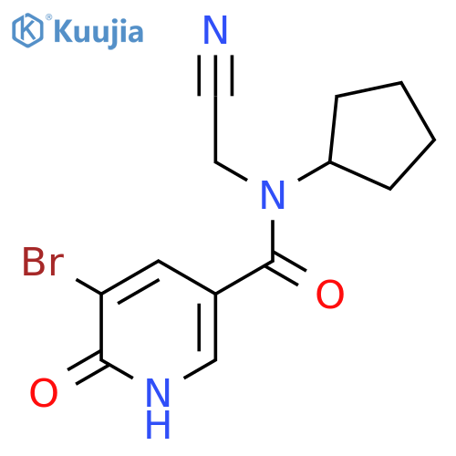 5-Bromo-N-(cyanomethyl)-N-cyclopentyl-6-oxo-1H-pyridine-3-carboxamide structure